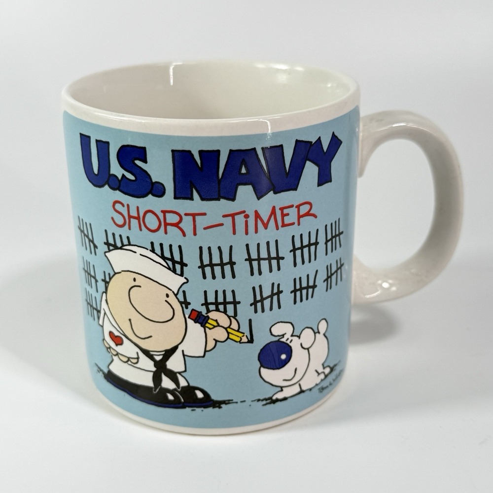 ZIGGY U.S. Navy Short-Timer Coffee Mug Tom Wilson‎ Sailor Armed Forces Military